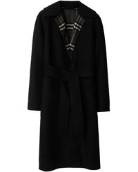 Burberry - Wool Reversible Wrap Coat - Lyst