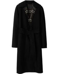 Burberry - Wool Reversible Wrap Coat - Lyst