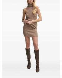 Gestuz - Mouwloze Gebreide Mini-Jurk Met Col - Lyst
