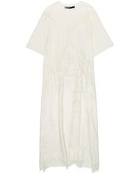 Bimba Y Lola - Lace-Trim Midi Dress - Lyst