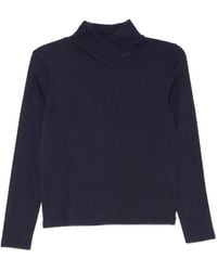 Ba&sh - Crossover-Neck Long-Sleeve T-Shirt - Lyst