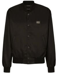 Dolce & Gabbana - Dg Essentials Bomberjacke Mit Logo-Schild - Lyst