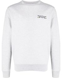 Maison Kitsuné - Logo-Embroidered Cotton Sweatshirt - Lyst