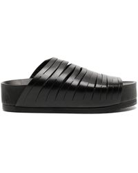 Sacai - Cut-out Detailing Leather Sandals - Lyst