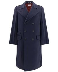 Brunello Cucinelli - Double-Breasted Wool Coat - Lyst