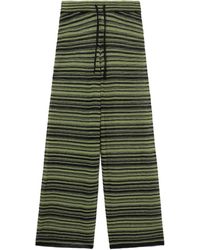Ganni - Striped-Pattern Trousers - Lyst
