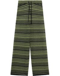 Ganni - Striped-Pattern Trousers - Lyst