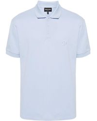 Giorgio Armani - Logo-embroidered Polo Shirt - Lyst