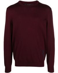 Billionaire - Monogram-Embroidered Knitted Jumper - Lyst