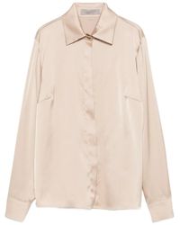 D.exterior - Classic-Collar Satin Shirt - Lyst
