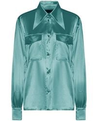 John Richmond - Satin-Finish Button-Up Shirt - Lyst