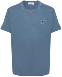 Stone Island - Logo-Patch Cotton T-Shirt - Lyst