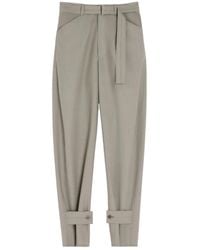 Lemaire - Belted Button-Tab Trousers - Lyst