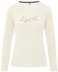 Liu Jo - Long-Sleeve T-Shirt With Sequins - Lyst