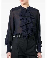 Barbara Bui - Ruffled Long-Sleeve Shirt - Lyst