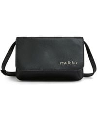 Marni - Logo-embroidered Leather Belt Bag - Lyst