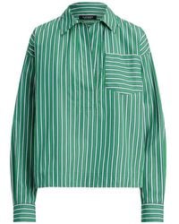 Ralph Lauren - Striped Cotton Blouse - Lyst