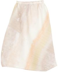 Pleats Please Issey Miyake - Jupe Mi-Longue Plissée Sea Bubble À Design Asymétrique - Lyst