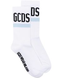 Gcds - Gerippte Socken mit Logo-Stickerei - Lyst