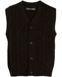 Our Legacy - V-neck Wool Cable-knit Vest - Lyst