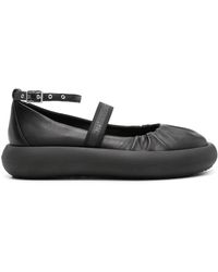 Vic Matié - Ankle-strap Leather Ballerina Shoes - Lyst