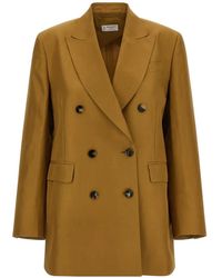 Alberto Biani - Double-Breasted Peak Lapels Blazer - Lyst