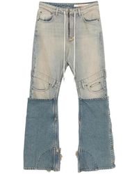 Secnd Slf - Jeans Met Patchwork En Franje - Lyst