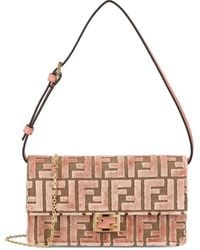 Fendi - Sac Porté Épaule Baguette Médium En Velours - Lyst