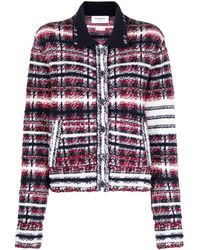 Thom Browne - Button-down Tweed Bomber Jacket - Lyst