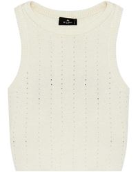 Etro - Punched-Detail Crop Top - Lyst