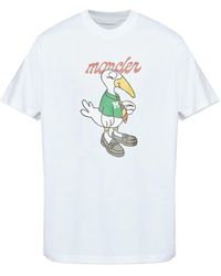 Moncler - Camiseta con pájaro estampado - Lyst