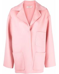 ODEEH Felted Wool-cashmere Shirt Jacket - Pink