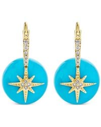 Sydney Evan - 14K Starburst Diamond Earrings - Lyst
