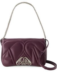 McQueen - Small Seal Quilted Leather Shoulder Bag - Lyst