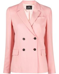 PS by Paul Smith - Double-breasted Wool Blazer - Lyst