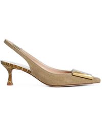 Roberto Festa - Arienne Crocodile-Effect Appliqué Slingback Pumps - Lyst
