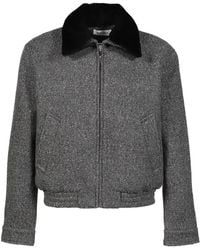 Ernest W. Baker - Tweed Shearling-Collar Jacket - Lyst