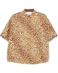 Zimmermann - Blusa Con Cuentas Y Estampado De Leopardo - Lyst