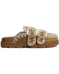 Mou - Suede Mules - Lyst