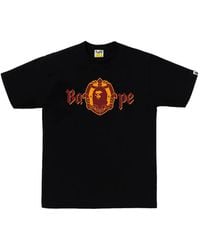 A Bathing Ape - Old English Logo-Print T-Shirt - Lyst