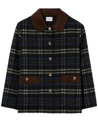 Claudie Pierlot - Checked Wool Blend Coat - Lyst