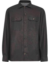 Brunello Cucinelli - Wollhemd - Lyst