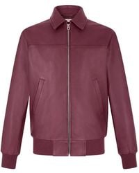 Fursac - Leren Jack Met Rits - Lyst