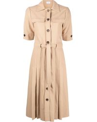 Ferragamo - Short-sleeve Cotton Shirt Dress - Lyst