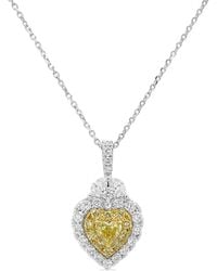 HYT Jewelry - ダイヤモンド ハートペンダント ネックレス プラチナ - Lyst