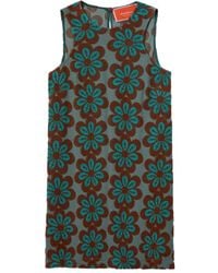 La DoubleJ - Racer Floral-Print Mini Dress - Lyst