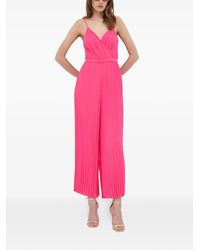 Morgan - Belted Pleated Jumpsuit - Lyst
