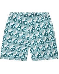 CASABLANCA - Heart Monogram-Print Swim Shorts - Lyst