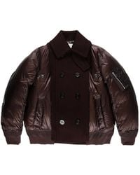 Sacai - Buttoned Puffer Jacket - Lyst