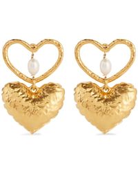 Nina Ricci - ダブルハート ピアス - Lyst